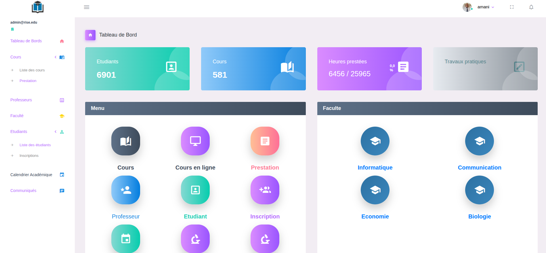 Tableau de bord Facture Sign